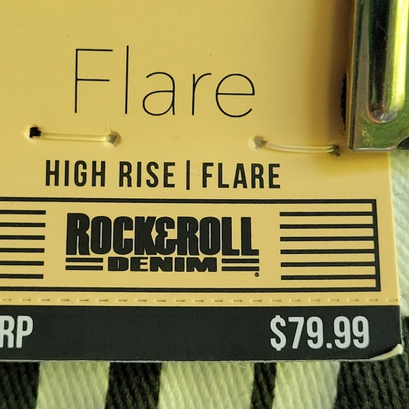 Rock & Roll Cowgirl Denim  High rise flare Beetlejuice pants 32×34 - Picture 7 of 9